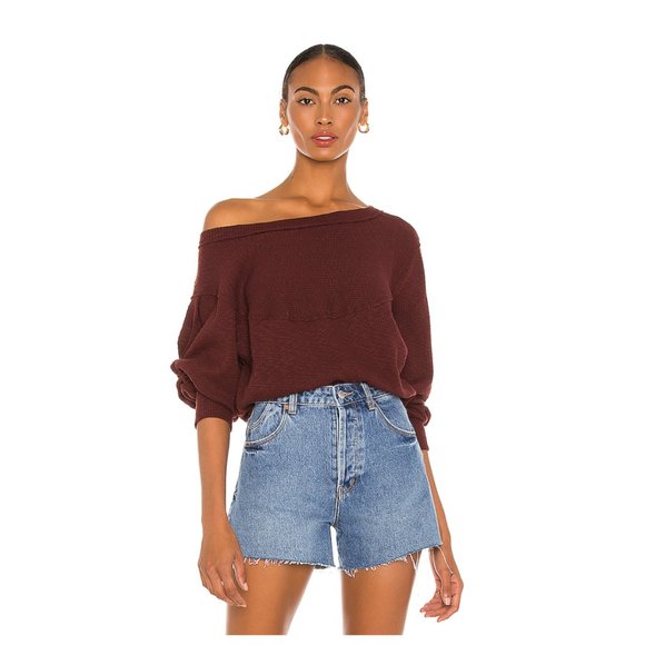 Free People Tops - Revolve Free People OG Burgundy Thermal Sweater Pullover